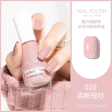 2025 Summer Solid Colored Nail Polish Tangerine Glitter Nails Art Water-Based Peel Off Nail Polish No Need Lamp Manicure Varnish