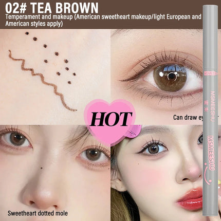 Face Fake Freckles Pen Natural Liquid Tear Mole Pen Amber Brown Dot Spot Concealer Pen Lifelike Cheek Spots Tint Makeup Tool