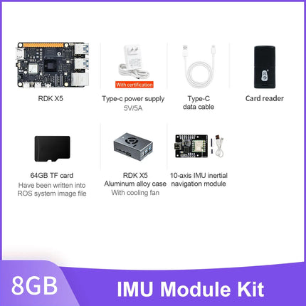 D-Robotics RDK X5 Development Board 4GB 8GB AI Large Model Powered By Sunrise 5 Chip 10 TOPS Computing Power for Robot Project