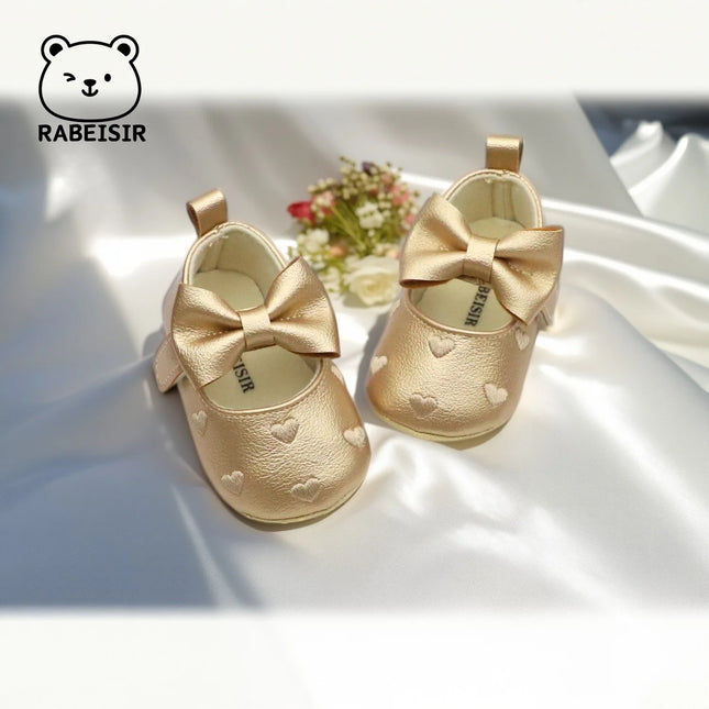 Baby girl toddler shoes baby embroidery love style baby's first pair of step shoes breathable non-slip fashion