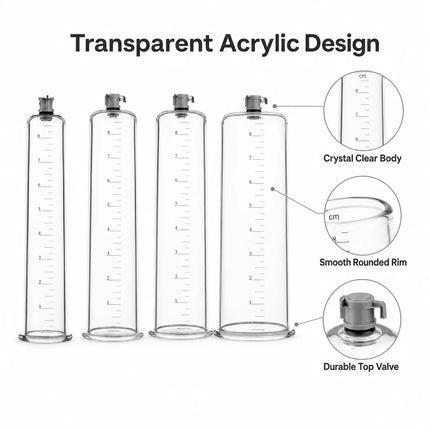 Penis Enlargement Replacement Bottle Penis Pump Cylinder Accessories for Dick Extender Enhancer Exerciser Trainer Sex Toys Men