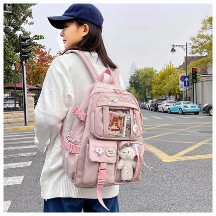 Fashion Girls Backpack New Large Capacity Korean Style Women Backpacks Cute Student School Backpack Versatile Women's Bag