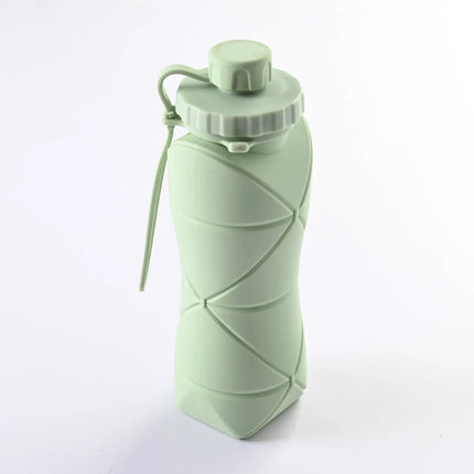 Food-grade silicone foldable water cup, large capacity, portable for outdoor travel & sports, heat-resistant, creative collapsib