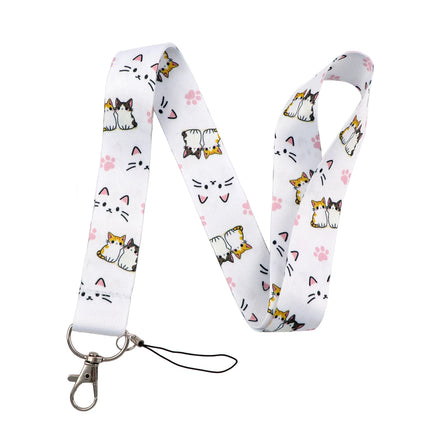 Cute Cartoon Cat Duck Neck Strap Lanyards For Keychain ID Credit Card Pass Animal Hang Rope Cell Phone Charm Accessories