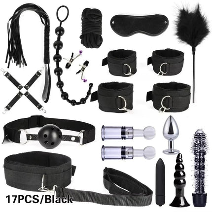 Leather BDSM Kit Handcuffs Sex Toys Games For Couples Body Harness Cuffs Bondage Straps Erotic Adult Sex Toys for Party Sexy
