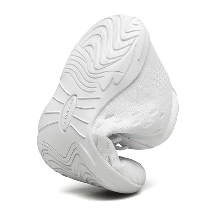 BAXINIER Girls White High Top Cheerleading Shoes Lightweight Youth Cheer Competition Sneakers kids Training Dance Tennis Shoes