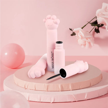Pink Cat Paw Black Liquid Eyeliner Pen Fast Drying Long-lasting Smudge Proof Makeup Holding Premium Eye Liner Pen Eye Cosmetics