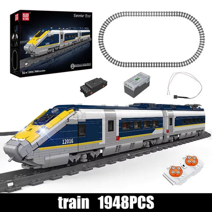Mould King 12016 Technical Train Toys The RC Eurostar E320 Building Block Assembly Locomotive Brick Set Kids Christmas Gift