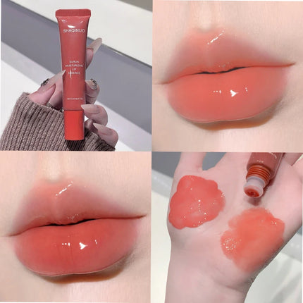 Lip Glowy Lightweight Hydration Balm Shea Butter Glaze Craze Tinted Polypeptide Lip Gloss Serum Fruit Donut Lip Oil Care