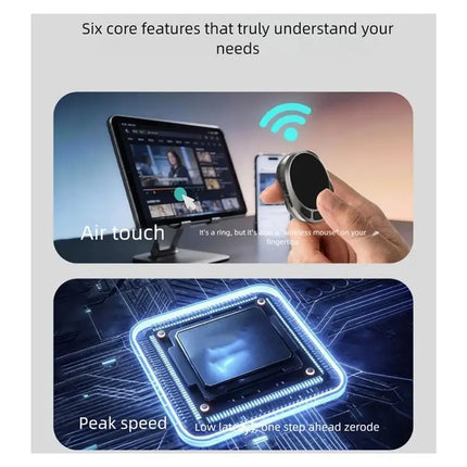 Bluetooth Remote Control Air Mouse Touch And Button Operation Functionality For Selfies, Video Scrolling, Ring Band