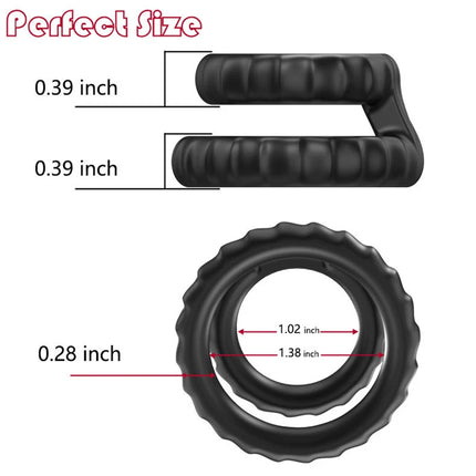 2 Types Silicone Cock Ring Scrotal Stretcher Delay Ejaculation Penis Ring Enlargement Male Chastity Device Sex Toys for Men