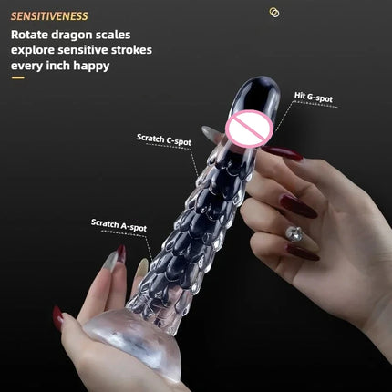 23cm Dragon Dildo Suction Cup Anal Plug Whip Buttplug Anus Dilator Female Vaginal Masturbator Butt Plug Sex Toys For Women Men
