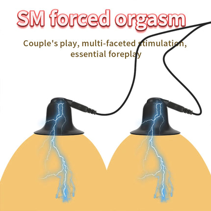 Electric Shock Pulse Nipple Sucker Enlarger Nipple Clamp Vacuum Stimulate Breast Enlarger SM Adult Orgasm Sex Toys For Women Gay