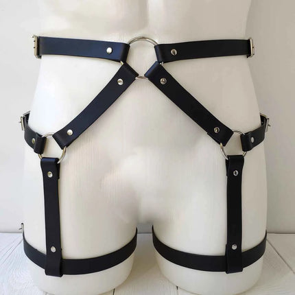 Men's Leg Belt Harness Gay Body Bondage Lingerie Sissy Clubwear for Gay Sex Rave And Clubbing Mens Leather Harness Bondages Gear