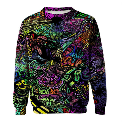 Men's Graphic Sweatshirts For Men Graffiti Pullover Long Sleeve Sweatshirt Crew Neck Fashion Daily Casual Holiday Vacation New