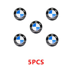 5Pcs Blue White / 14mm