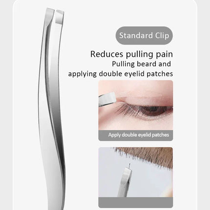 4 pcs/set New Arrival Professional Stainless Steel Tweezer Eyebrow Face Nose Hair Clip Remover Tool Clip