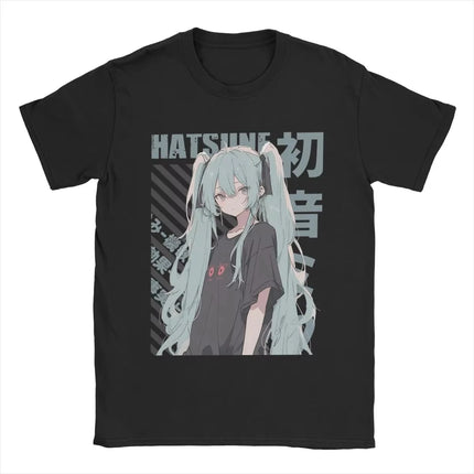 2026 new Hatsune Miku Anime T Shirt Men's Cotton Top Tee Aesthetic O-neck Short Sleeve High quality