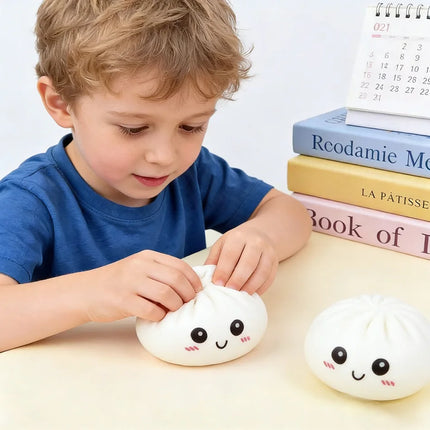Colorful Simulated dumpling squishie Relaxing Relieve Anxiety Antistress Enhance Happiness Reusable Rebound Squeeze Reliever Toy