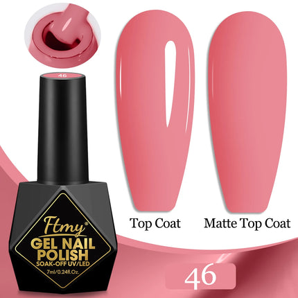 7ml Color Gel Polish Set Popular Series Nail Polish Smooth Texture Colorful Manicure UV LED Soak Off Nail Art Semi Permanent Shi