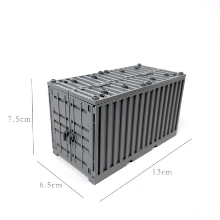 WW2 Military MOC War 2 Container Camp Equipment Warehouse SWAT Scene Cannon Base Model Building Blocks Bricks Children Toys Gift