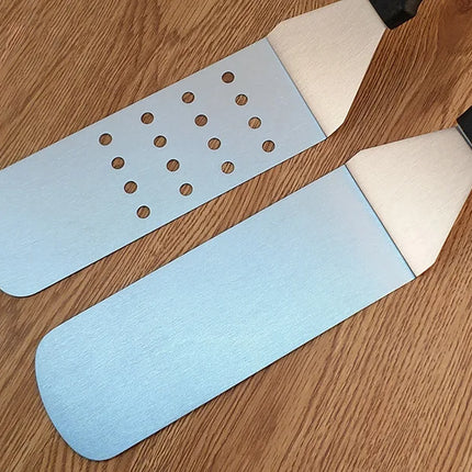 Kitchen Stainless Steel Scraper Cooking Spatula Barbecue Spatula Plate Barbecue Spatula Hamburger Spatula Cooking Utensils