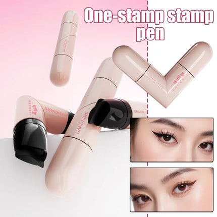 Integrated Eyeliner Stamp Dual-Head Rotatable Precise Outline Seal Lasting Waterproof Fast Drying Liquid Eye Liner Pen