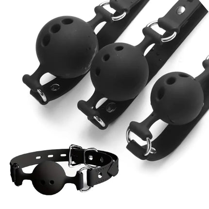 Silicone Mouth Gag Breathable Ball Gag Adjustable Belt Mouth Sex Toys For Adult SM Games Sexy shop Adult Erotic Accessories 18+