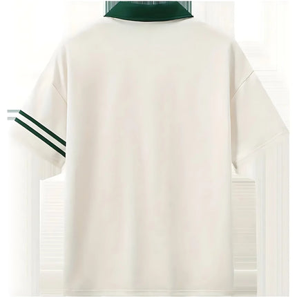 2026 Summer Men's Polo Shirt with Letter Print Breathable Lightweight Casual Fashionable Outdoor Men's Clothing