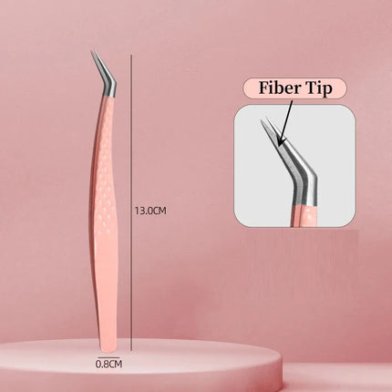 Nanometer Fiber Tip False Lash Tweezers For Eyelash Extension Mega Volume perfect close tip Boot isolation Artist Makeup Tools