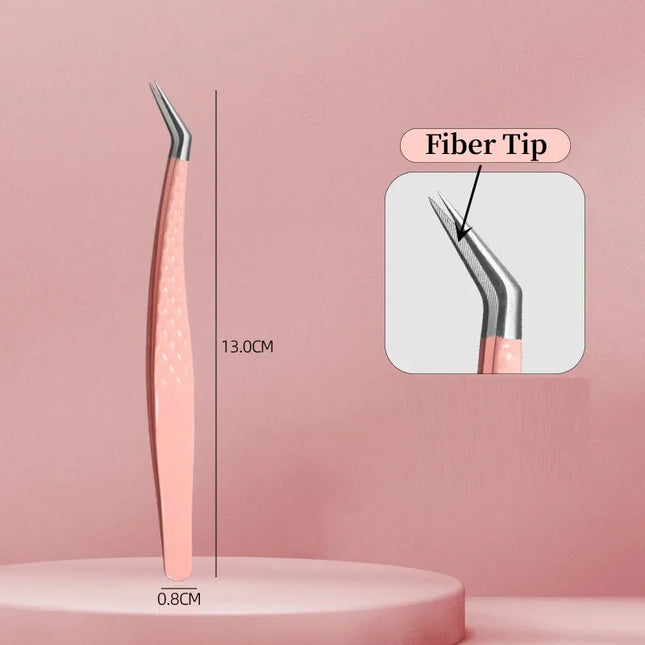 Nanometer Fiber Tip False Lash Tweezers For Eyelash Extension Mega Volume perfect close tip Boot isolation Artist Makeup Tools