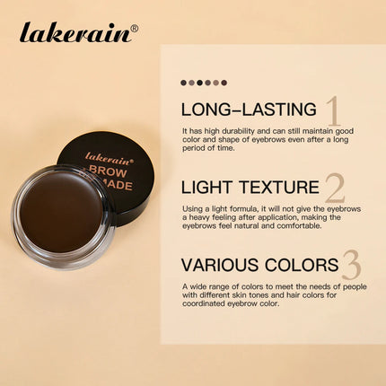 6Color Matte Black Wild Eyebrow Cream 3D Natural Tint Eyebrow Enhancers Gel Wax Waterproof Long Lasting Eye Makeup Cosmetic Tool