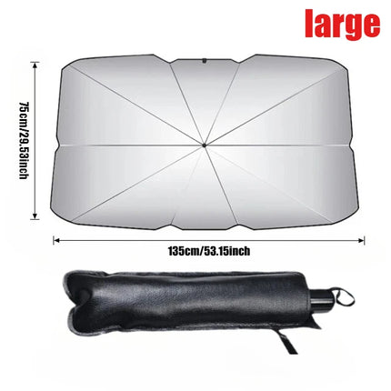 Summer car front windshield sunshade, silver coated sunshade, in car sun protection and cooling sunshade