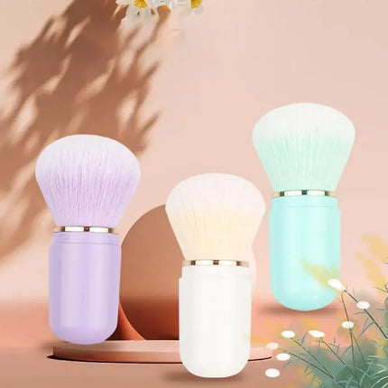 Portable Telescopic Makeup Brush Kabuki Capsule-shape Multifunctional Travel Makeup Brushes Soft Hair Powder Blush Beauty Tools