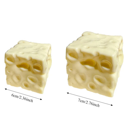 In Stock Jumbo Cheese Cube Stress Ball Shapeable Squeeze Decor Non-Bounce or Bounce ASMR Sensory Anti-Stress Relief Squishy Toy