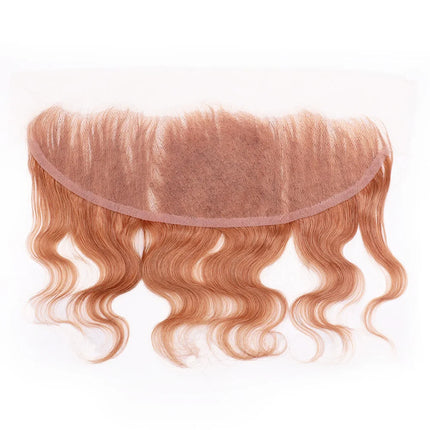 Brown 13x4 Lace Frontal Body Wave 6 Inch 100% Human Hair Transparent Lace Frontal Only Pre Plucked Remy Hair