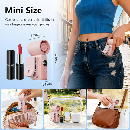 Portable Handheld Fan Mini Clip Fan With Umbrella Holder Function USB Rechargeable Personal Cooling Fan For Outdoor Camping