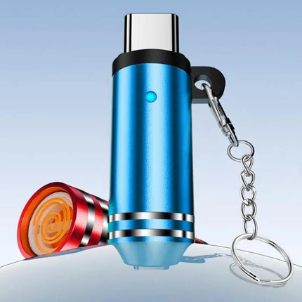 Type-C Safety Air Blowing Lighter Mini Flameless USB Rechargeable Windproof Portable for Camping Hiking Survival Emergency