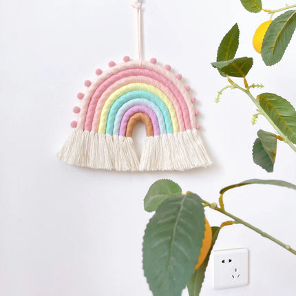 Ins Style Nordic Style Rainbow Home Children's Room Decoration Pendant Woven Rainbow Hanging Wall Hanging Pendant