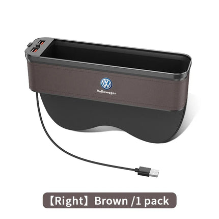 Car USB Charging Multifunction Seat Crevice Storage Box For Volkswagen Amarok Tiguan Polo Jetta GTI Golf Passat Touareg Magotan