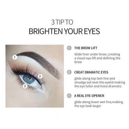 1PC New White Eyeliner Makeup Lasting Smooth Easy To Wear Eyes Brightener Waterproof Fashion Eyes Liner Pencils Eye Makeup Tools