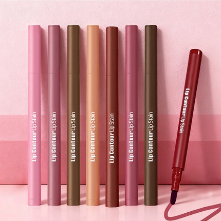 Lakerain Lip Liner Pencil Ballpoint Felt Tip Transfer-proof Lip Liner Stain Smudge-proof Waterproof Lip Liners Natural Makeup
