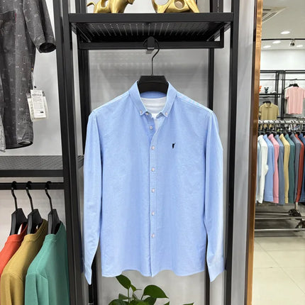 100% Cotton Corduroy Shirt - Green Long Sleeve M-4XL - Spring Autumn Slim Fit Candy Color Collection