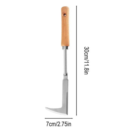 Heavy-Duty Carbon Steel Hand Shovel With Ergonomic Grip - Manual Weeding Tool For Road Cracks & Gardens 30CM