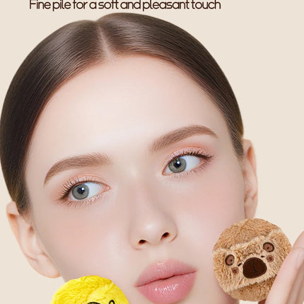 Life Girls cute and soft plush powder puff, flocking, comfortable and skin-friendly, thick, setting, loose powder, soft cushion
