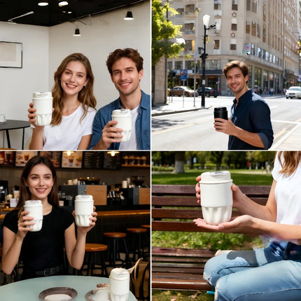 260ml Petal Coffee Tumbler, 316 Stainless Steel Vacuum Cup, Antibacterial & Wide Mouth, Double-Wall Thermos for Hot/Iced Drinks