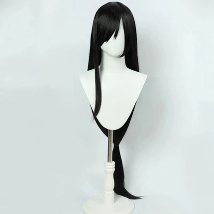 Cosplay Wig Final Fantasy Anime Wig Tifa Lockhart Black FF7 Anime Game Role-Play Wig Female Synthetic Wig with Bangs Anime Game