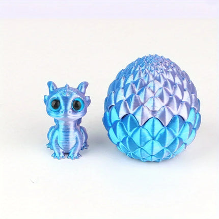 3D Printed Multi-Color Dinosaur Egg Set with Flip Lid - Unique Creative Desktop Decoration Gift Idea