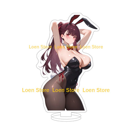 Hot game Anime sexy lingerie bikini girl student big ass big breasts bunny girl Anime Figure Acrylic stand desk ornament gift