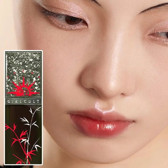 Girlcult Black Shimmer Lipgloss Pearlescent Chameleon Glitter Lip Tint Lip-Plumping High Shine Moisturizing Lipstick 3.5g